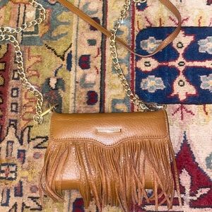 Rebecca Minkoff Leather Fringe Wallet Purse